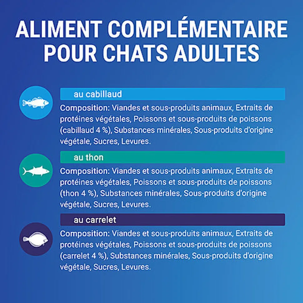 Felix - Soupes en sachets Sélection de Poissons pour Chats - 6x48g