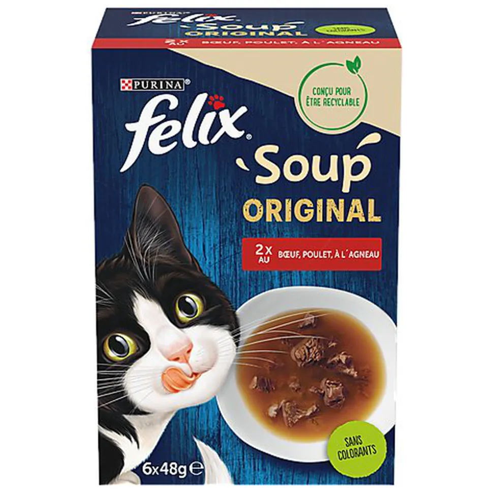 Felix - Soupes en sachets Sélection de la Campagne pour Chats - 6x48g
