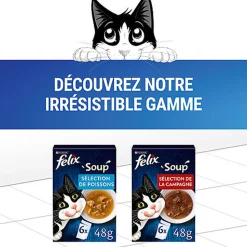 Felix - Soupes en sachets Sélection de la Campagne pour Chats - 6x48g