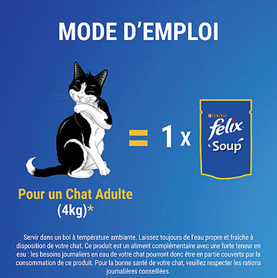 Felix - Soupes en sachets Sélection de la Campagne pour Chats - 6x48g