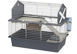 Ferplast - Cage Barn 80 en Plastique et Métal pour Lapins - 78x48x65cm