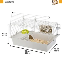 Ferplast - Cage Cavie 80 pour Cochon d Inde - Gris