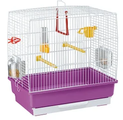 Ferplast - Cage Rekord 2 Blanche pour Canaris et Petits Oiseaux Exotiques