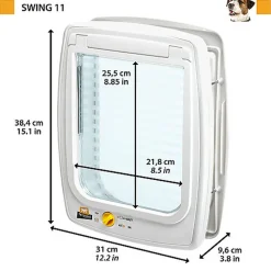 Ferplast - Chatière Swing 11 pour Chiens - Gris