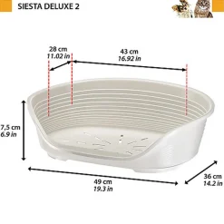 Ferplast - Corbeille Siesta Deluxe 2 Dark Grey pour Chiens