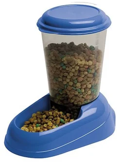 Ferplast - Distributeur de Croquettes Zenith pour Chiens et Chats - Bleu