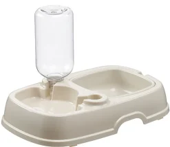 Ferplast - Distributeur Double d Eau et Croquettes Bouteille pour Chiens