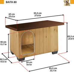 Ferplast - Niche en Bois Baita - 80