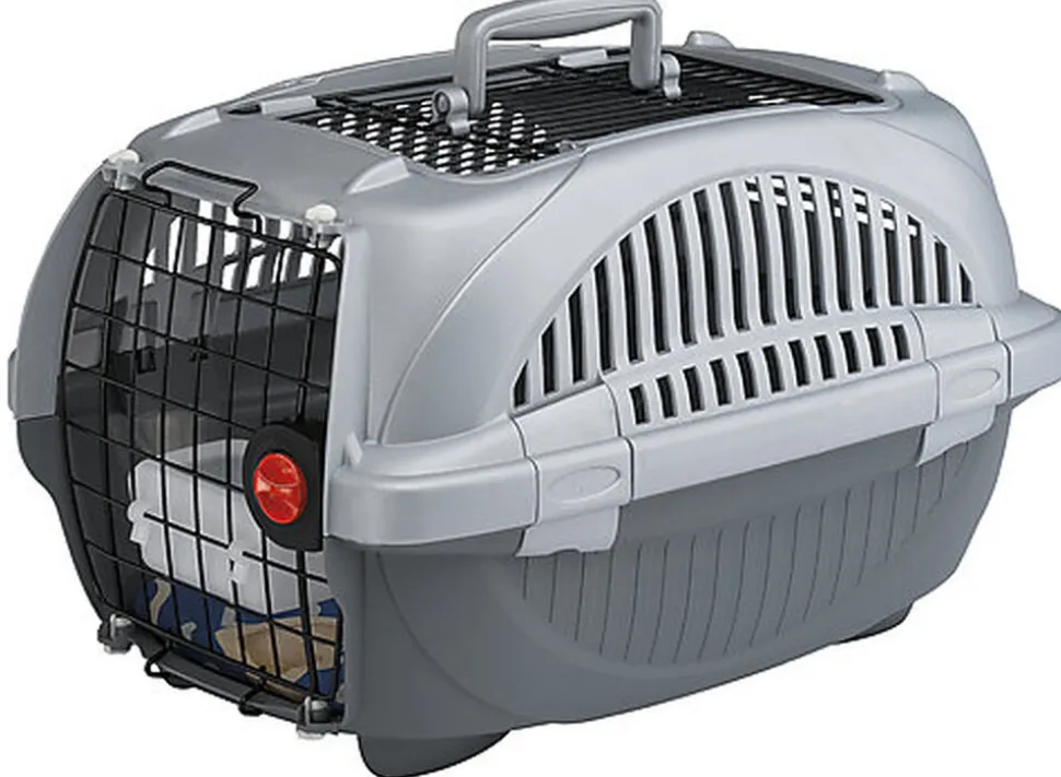 Ferplast - Panier de Transport Deluxe Open Gris en Plastique - Atlas 20