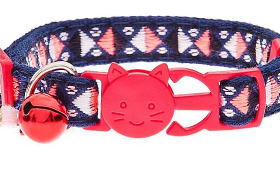 Ferribiella - Collier Anti-étranglement Bohemian pour Chats - Rouge