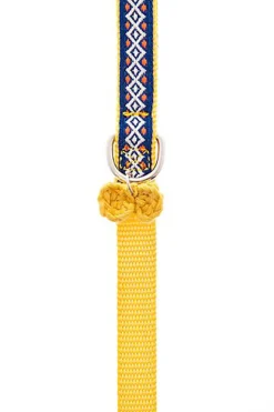 Ferribiella - Ensemble Laisse + Harnais Réglable Jaune pour Chats