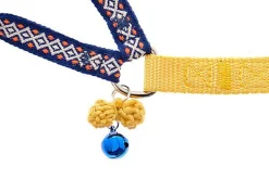 Ferribiella - Ensemble Laisse + Harnais Réglable Jaune pour Chats