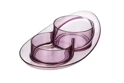 Ferribiella - Gamelle Double Saturno Rose pour Chiens - 350ml/550ml