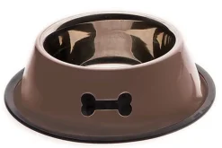 Ferribiella - Gamelle en Inox Marron pour Chiens - 1,4L