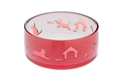 Ferribliella - Bol Duoworld Rouge S 330ml pour Chiens - 11,8x5cm