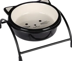 Flamingo - Gamelle Eau et Nourriture + Support Ansu pour Chats - 12,5x4cm