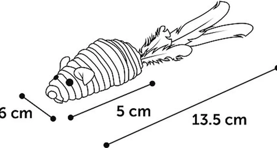 Flamingo - Jouet Babby Souris pour Chats - 13,5cm