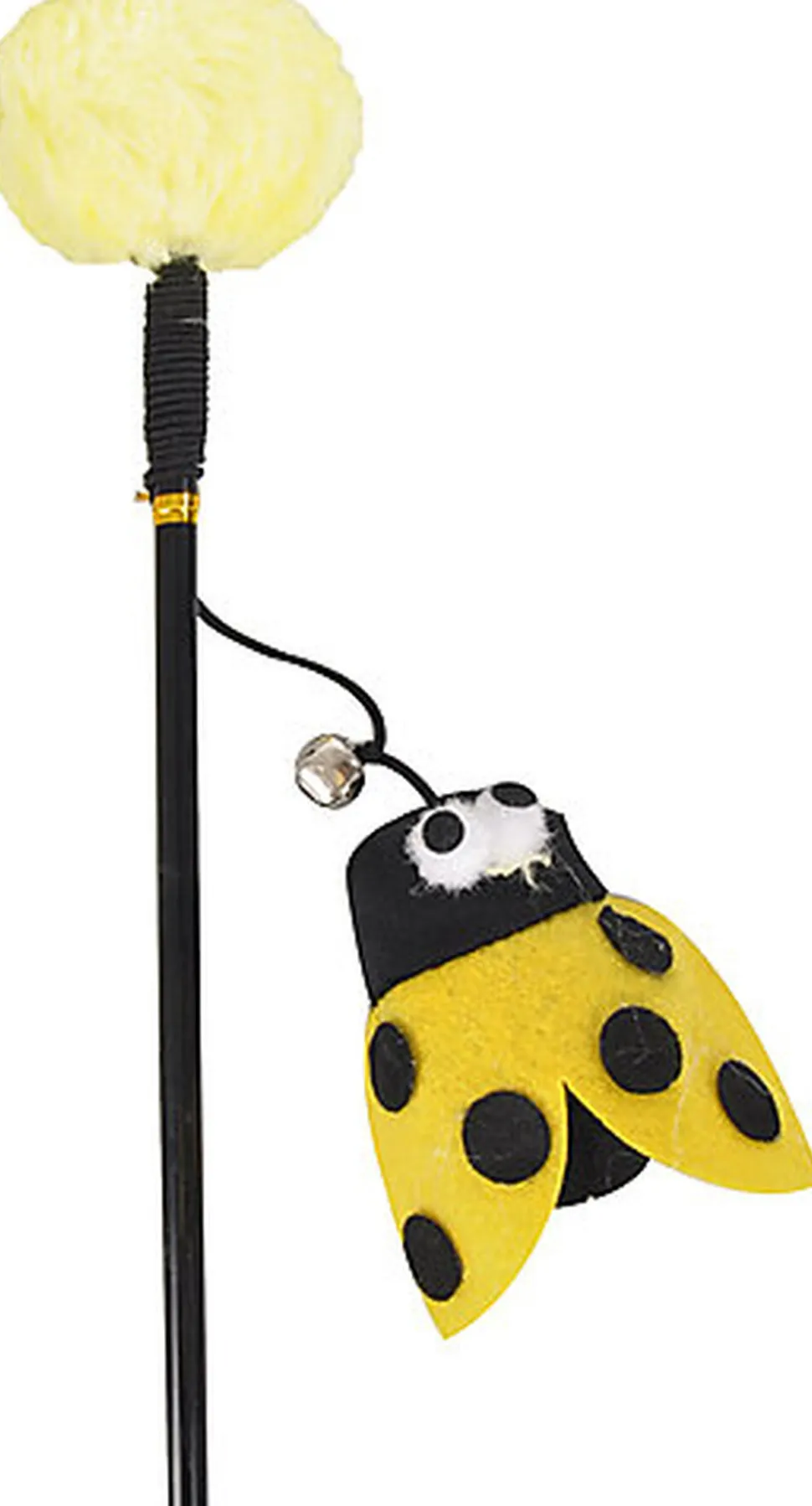 Flamingo - Jouet Happy Bug Canne à Pêche Pompon Coccinelle pour Chats -