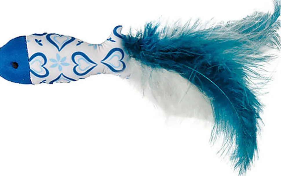 Flamingo - Jouet Ice Poissons avec Plumes pour Chats - 26cm
