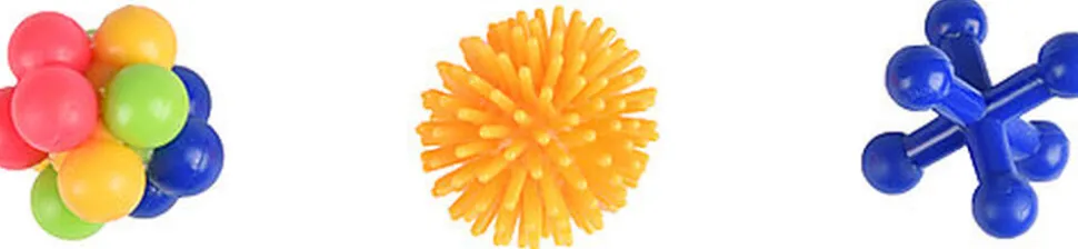 Flamingo - Jouet Juna Balle Balle à Picots Étoile pour Chats - x3