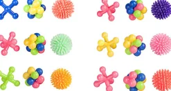 Flamingo - Jouet Juna Balle Balle à Picots Étoile pour Chats - x3