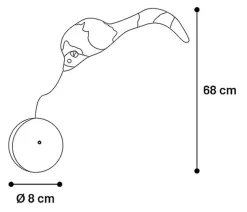Flamingo - Jouet électronique Boula Souris avec Balle - 8cm