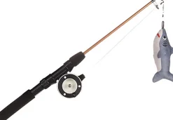 Flamingo - Jouet Rodney Requin & Canne à Pêche pour Chats - 41cm