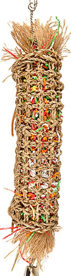 Flamingo - Jouet Tube Pendentif en Corde pour Perroquet - 66cm