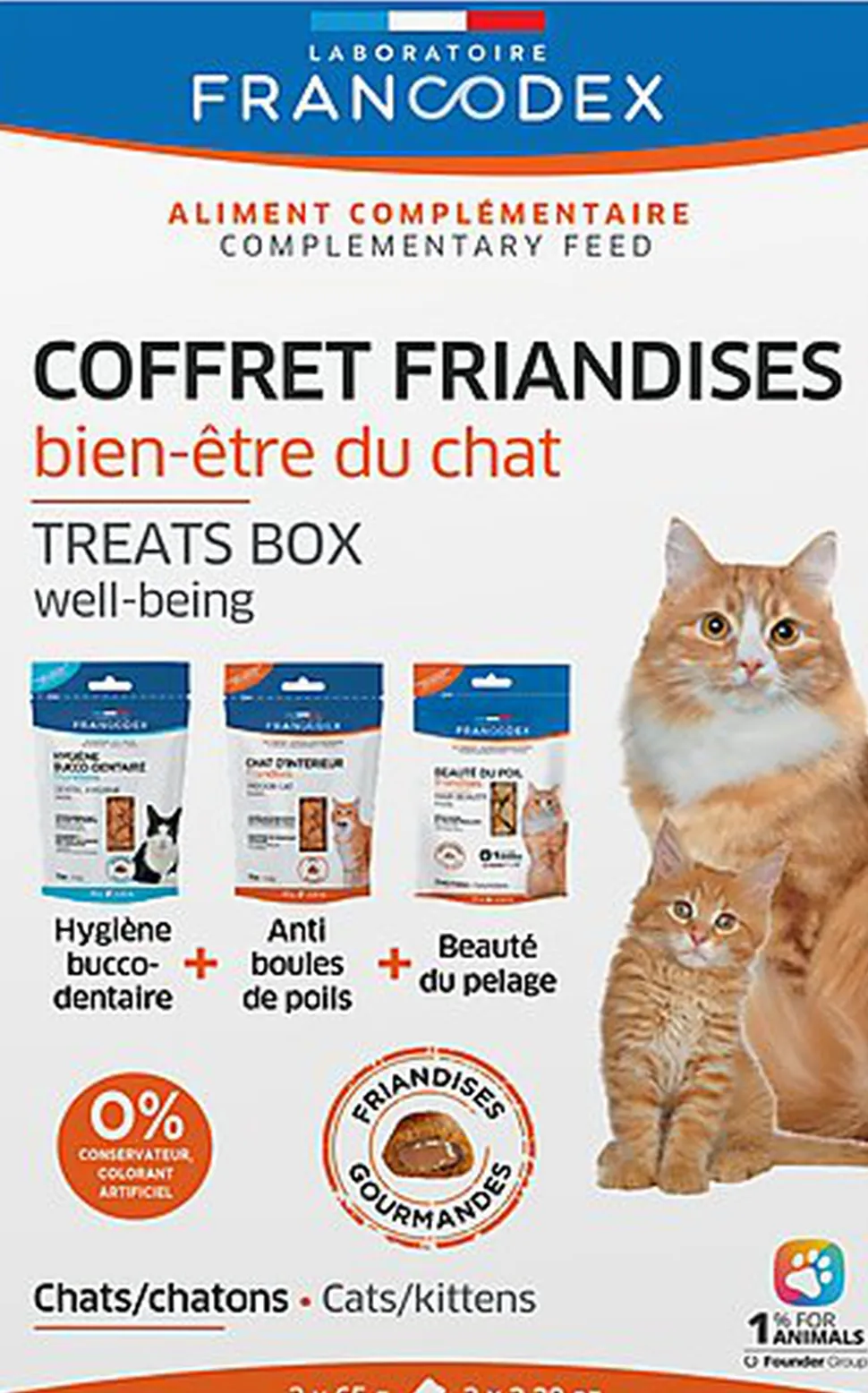 Francodex - Coffret Friandises Bien-être du Chats - 3x65g