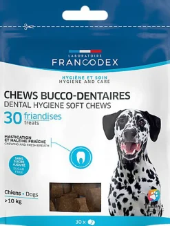 Francodex - Friandises Chews Bucco-dentaires pour Chiens > 10Kg - x30