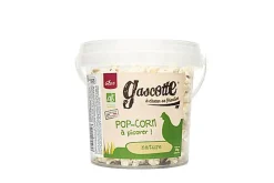 Gasco - Friandises Gascotte Pop-Corn Nature Bio à Picorer pour Basse-cour - 30g