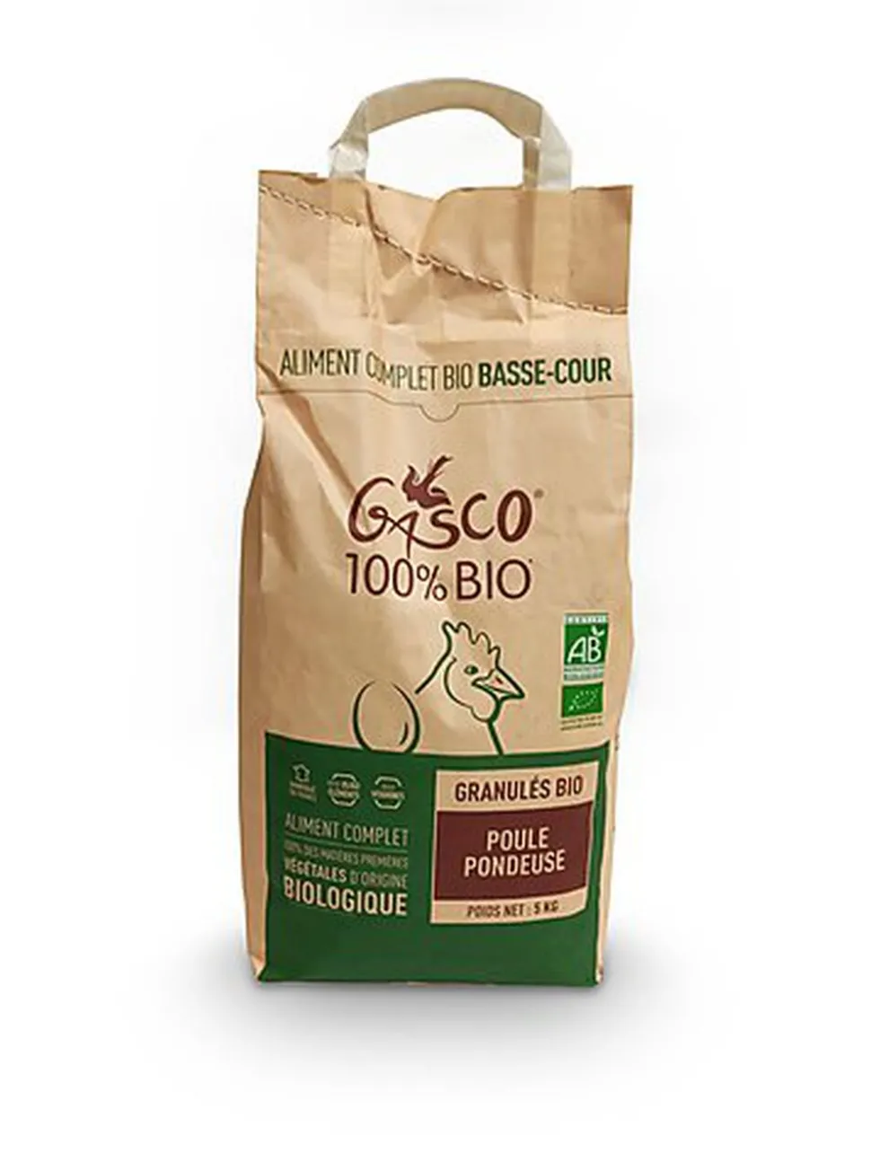 Gasco Cot&Co - Alimentation Bio pour Poules Pondeuse - 5Kg
