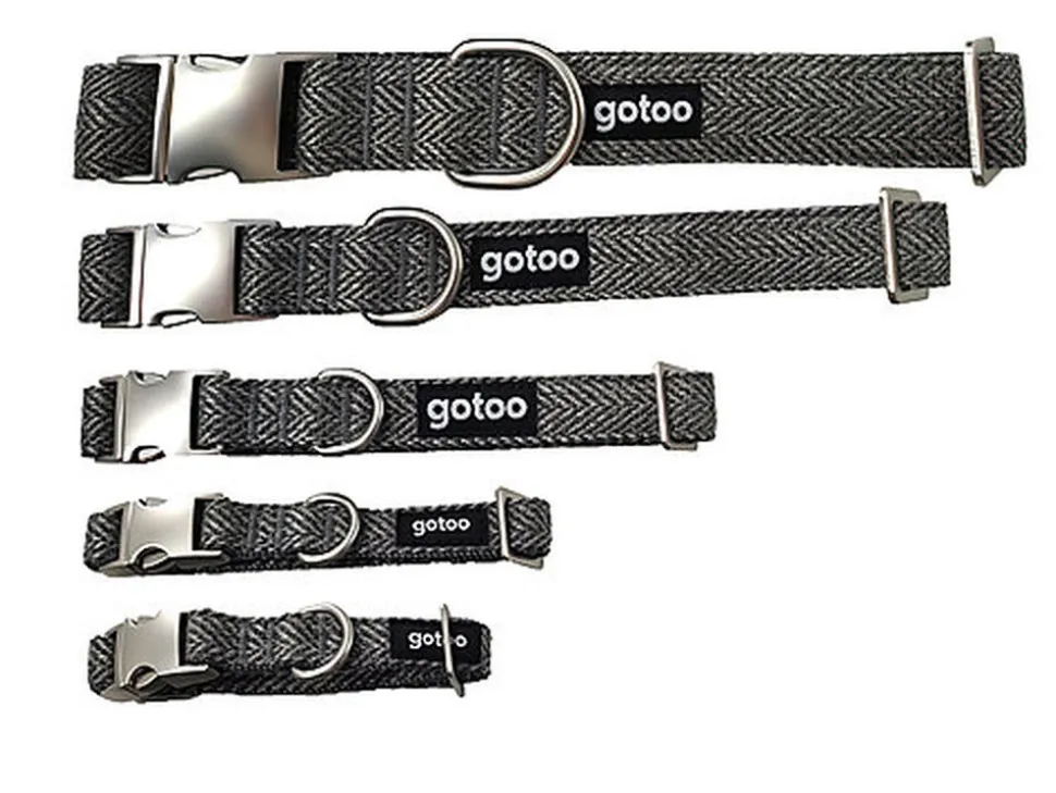 Gotoo - Collier Chevron Gris pour Chien