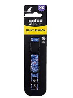 Gotoo - Collier en Jean Bleu pour Chien