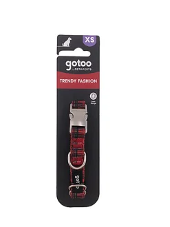 Gotoo - Collier en Tartan Rouge pour chien