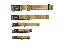 Gotoo - Collier Essentials en Nylon Premium Beige pour Chien