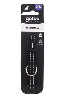 Gotoo - Collier Essentials en Nylon Premium Noir pour Chien