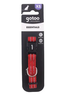 Gotoo - Collier Essentials en Nylon Premium Rouge pour Chien
