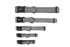 Gotoo - Collier Essentials en Nylon Premium Gris pour Chien