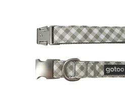 Gotoo - Collier Vichy Gris pour Chien