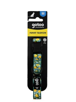 Gotoo - Collier Vichy Jaune pour Chien