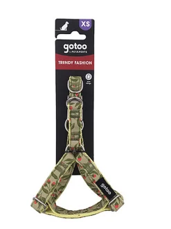 Gotoo - Harnais à motif Botanic Vert pour chien