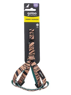 Gotoo - Harnais à motif de Tigre Marron pour Chien