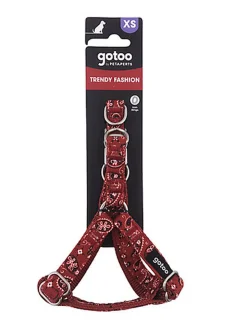 Gotoo - Harnais en Paisley Rouge pour chien