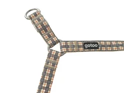 Gotoo - Harnais en Tartan Marron pour Chien