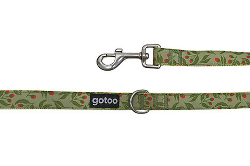 Gotoo - Laisse à motif Botanic Vert pour chien - M