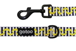 Gotoo - Laisse Banane Bleu Marron pour Chien - M