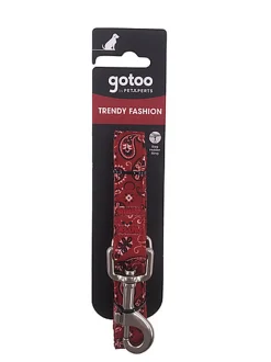 Gotoo - Laisse en Paisley Rouge pour chien - M