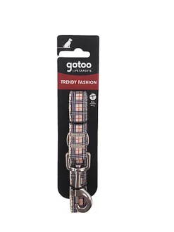 Gotoo - Laisse en Tartan Marron pour Chien - M
