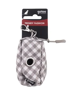 Gotoo - Sac à Sacs Vichy Gris pour Chien